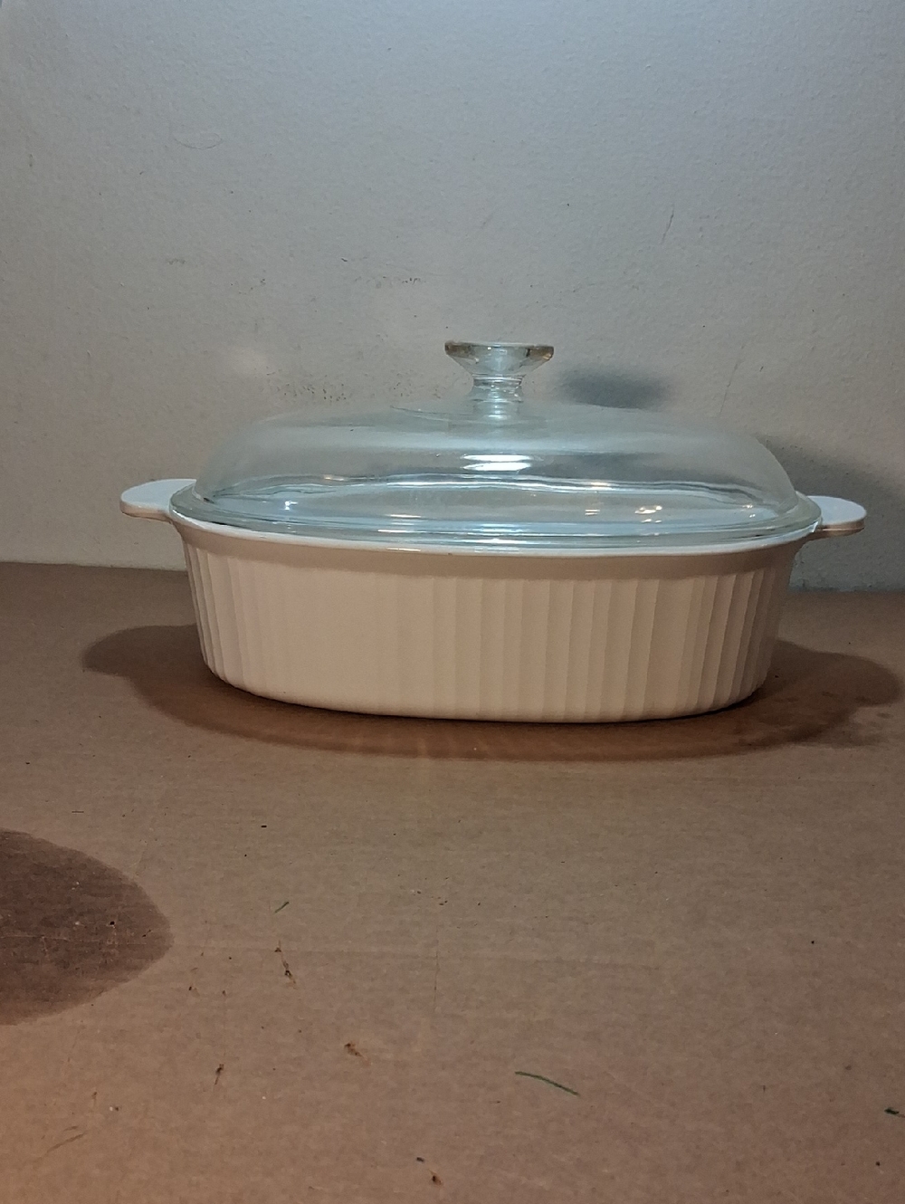 Corning Ware F-14-B French White 4 Liter Oval Casserole With Pyrex Lid
